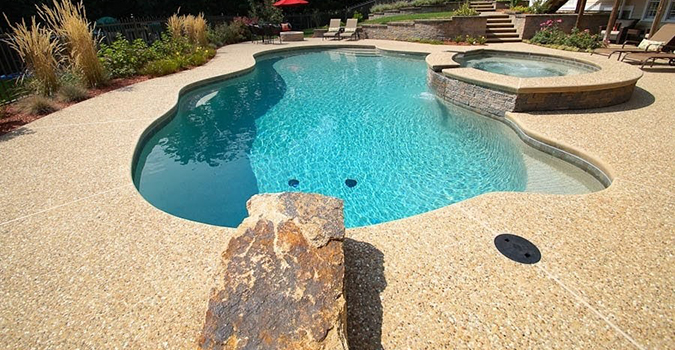 Exposed Aggregate Pool Decking